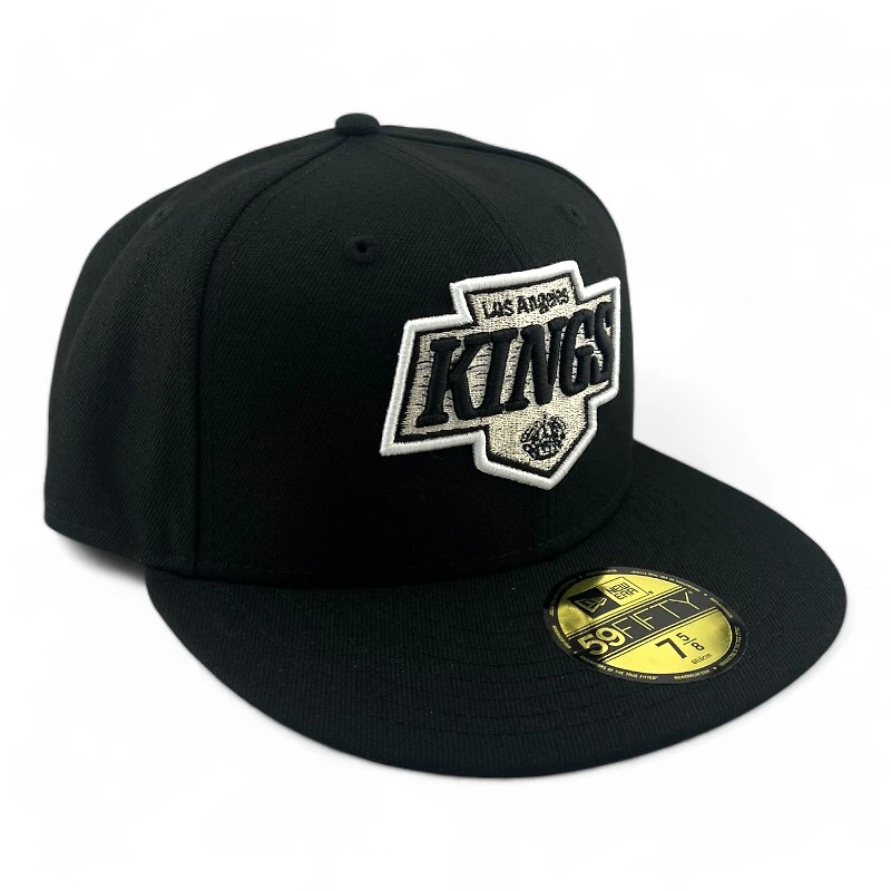 Los Angeles Kings Black with Metallic Stitching "Puck Drop" Green UV NHL New Era 59FIFTY Fitted Hat