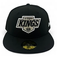 Los Angeles Kings Black with Metallic Stitching "Puck Drop" Green UV NHL New Era 59FIFTY Fitted Hat