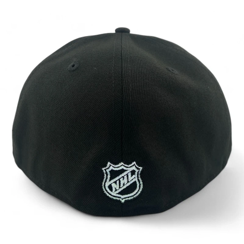 Los Angeles Kings Black with Metallic Stitching "Puck Drop" Green UV NHL New Era 59FIFTY Fitted Hat