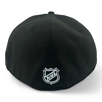 Los Angeles Kings Black with Metallic Stitching "Puck Drop" Green UV NHL New Era 59FIFTY Fitted Hat