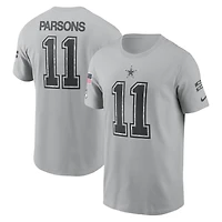 Dallas Cowboys Micah Parsons Gray 2024 Salute To Service Nike Name & Number T-Shirt