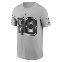 Dallas Cowboys CeeDee Lamb Gray 2024 Salute To Service Nike Name & Number T-Shirt