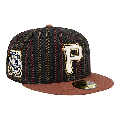 Pittsburgh Pirates Brown Vintage Herringbone New Era 59FIFTY Fitted Hat
