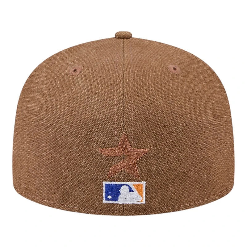 Houston Astros Brown Logo Scribble New Era 59FIFTY Fitted Hat