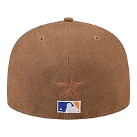 Houston Astros Brown Logo Scribble New Era 59FIFTY Fitted Hat