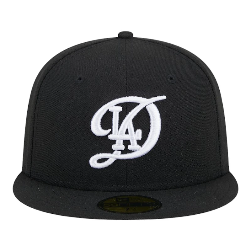 Los Angeles Dodgers Black and White 2024 City Connect New Era 59FIFTY Fitted Hat