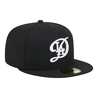 Los Angeles Dodgers Black and White 2024 City Connect New Era 59FIFTY Fitted Hat