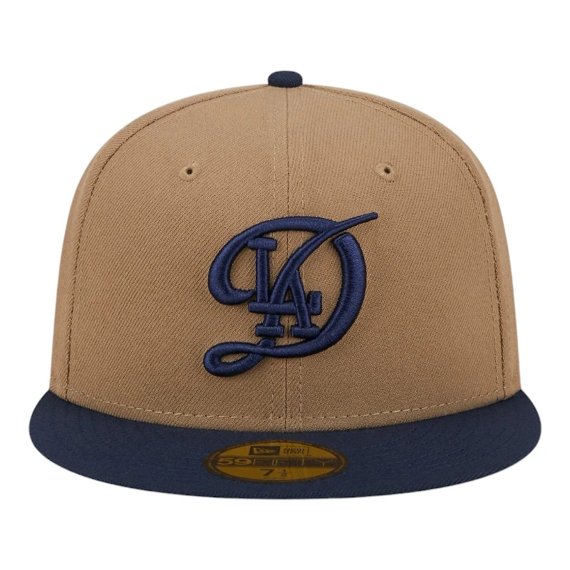 Los Angeles Dodgers Khaki and Ocean Blue 2024 City Connect New Era 59FIFTY Fitted Hat