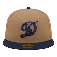 Los Angeles Dodgers Khaki and Ocean Blue 2024 City Connect New Era 59FIFTY Fitted Hat