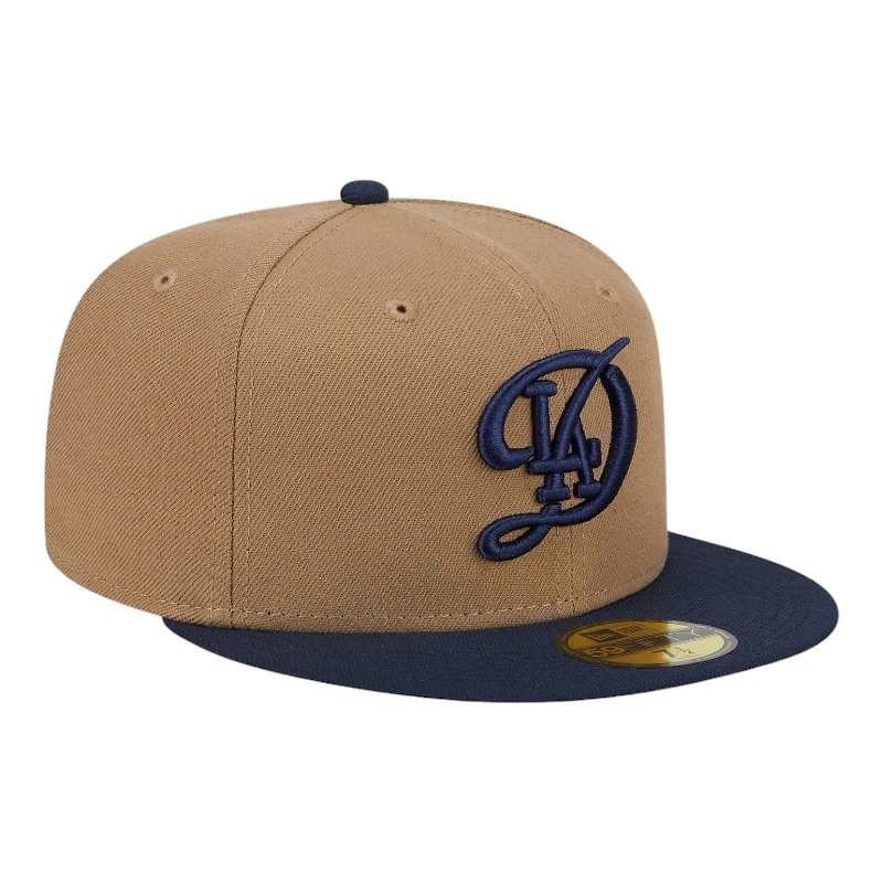 Los Angeles Dodgers Khaki and Ocean Blue 2024 City Connect New Era 59FIFTY Fitted Hat