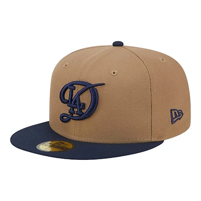 Los Angeles Dodgers Khaki and Ocean Blue 2024 City Connect New Era 59FIFTY Fitted Hat