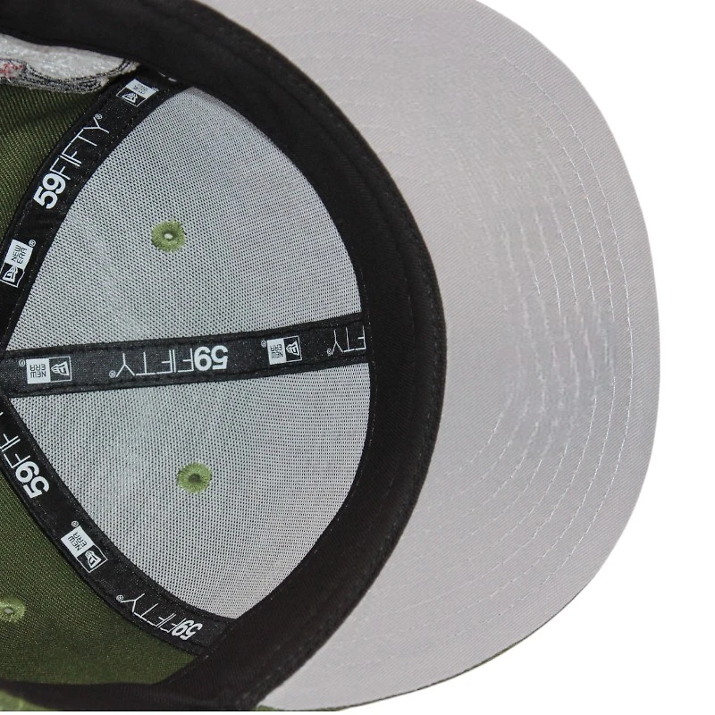 New York Yankees Olive Bronx Bombers "DPM Pack" Subway Series Patch Gray UV Era 59Fifty Fitted Hat