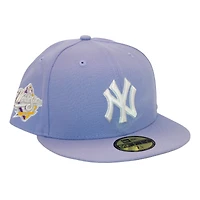 New York Yankees Lavender "DPM Pack" 1998 World Series Patch Gray UV Era 59Fifty Fitted Hat