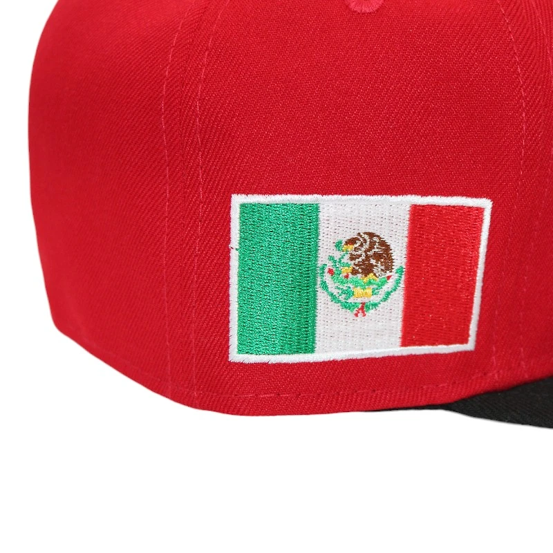 New York Yankees Red and Black Sugar Skull Logo "DPM Pack" Mexico Flag Patch Gray UV Era 59Fifty Fitted Hat