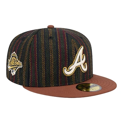 Atlanta Braves Brown Vintage Herringbone New Era 59FIFTY Fitted Hat