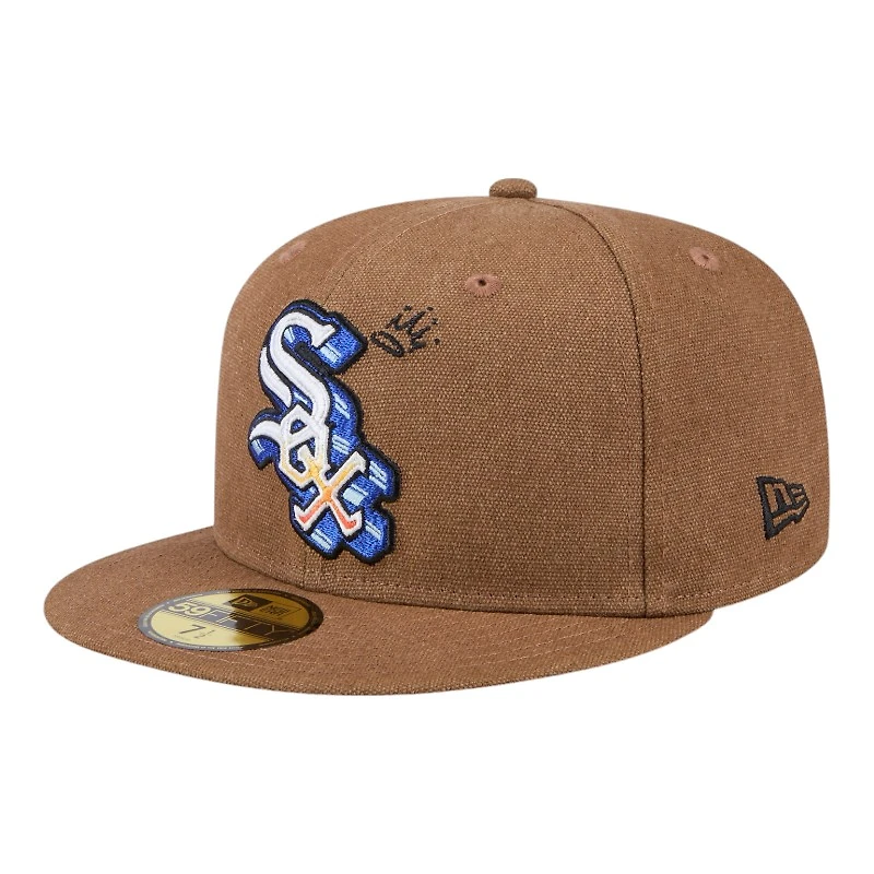 Chicago White Sox Brown Logo Scribble New Era 59FIFTY Fitted Hat