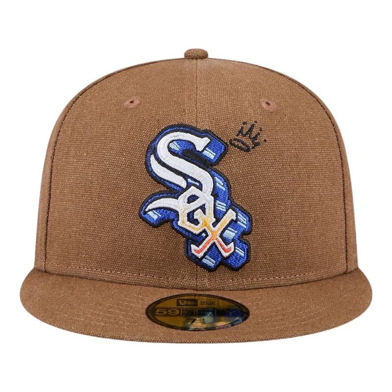 Chicago White Sox Brown Logo Scribble New Era 59FIFTY Fitted Hat