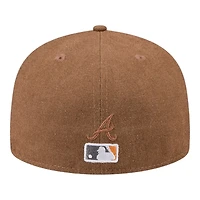 Atlanta Braves Brown Logo Scribble New Era 59FIFTY Fitted Hat