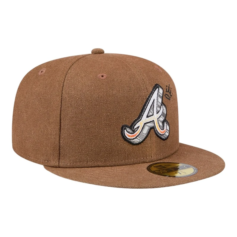 Atlanta Braves Brown Logo Scribble New Era 59FIFTY Fitted Hat