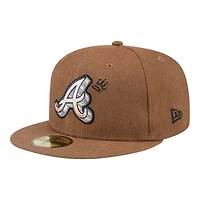 Atlanta Braves Brown Logo Scribble New Era 59FIFTY Fitted Hat
