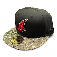 Cleveland Indians Black and Realtree Jacobs Field Patch Gray UV New Era 59FIFTY Fitted Hat