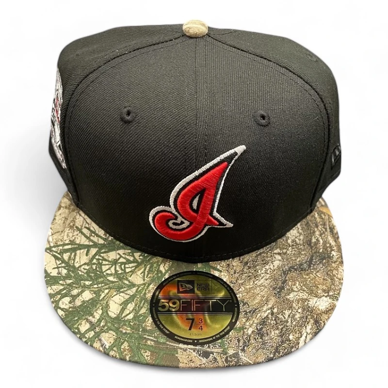 Cleveland Indians Black and Realtree Jacobs Field Patch Gray UV New Era 59FIFTY Fitted Hat
