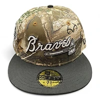 Atlanta Braves Realtree and Black 1995 World Series Patch Gray UV New Era 59FIFTY Fitted Hat