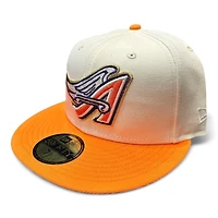 Los Angeles Angels Chrome Orange Two Tone 50th Anniversary Patch Pink UV New Era 59FIFTY Fitted Hat