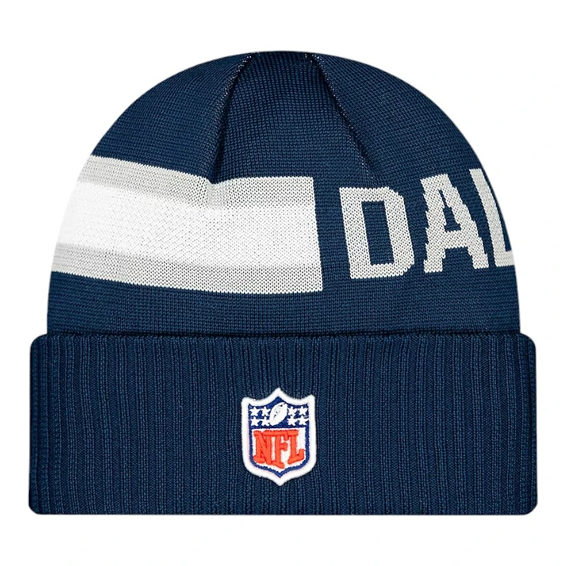 Dallas Cowboys Navy 2024 Sideline Tech Cuffed Knit Hat