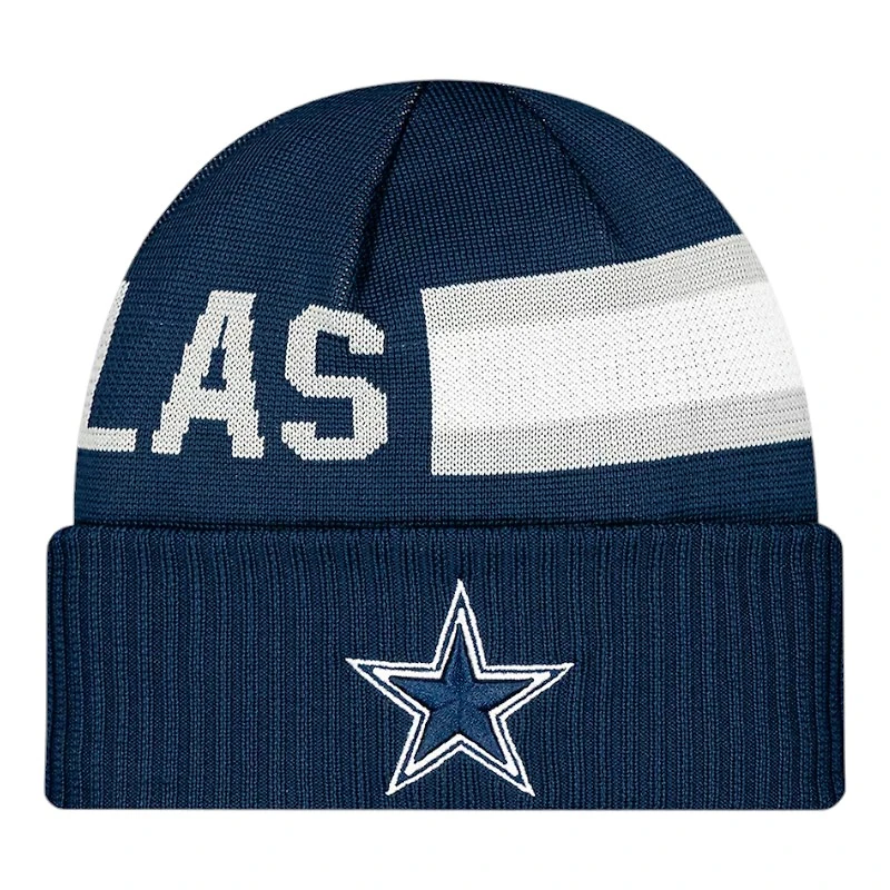 Dallas Cowboys Navy 2024 Sideline Tech Cuffed Knit Hat