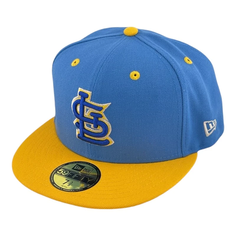St. Louis Cardinals Light Blue and Yellow 2009 ASG Patch Cream UV New Era 59FIFTY Fitted Hat