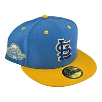 St. Louis Cardinals Light Blue and Yellow 2009 ASG Patch Cream UV New Era 59FIFTY Fitted Hat