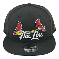 St. Louis Cardinals Black Two Red Birds "The Lou" Black UV New Era 9FIFTY Snapback Hat