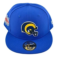 St. Louis Rams Royal Blue Super Bowl XXXIV Patch Gray UV New Era 9FIFTY Snapback Hat