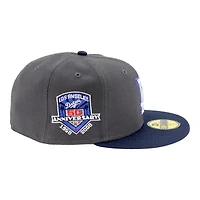Los Angeles Dodgers Graphite and Navy 50th Anniversary Patch Gray UV New Era 59FIFTY Fitted Hat