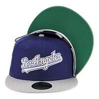 Los Angeles Dodgers Blue and Gray 40th Anniversary Patch Green UV New Era 59FIFTY Fitted Hat