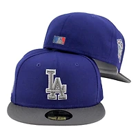 Los Angeles Dodgers Royal and Graphite 40th Anniversary Patch Gray UV New Era 59FIFTY Fitted Hat