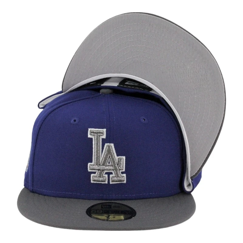 Los Angeles Dodgers Royal and Graphite 40th Anniversary Patch Gray UV New Era 59FIFTY Fitted Hat