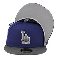 Los Angeles Dodgers Royal and Graphite 40th Anniversary Patch Gray UV New Era 59FIFTY Fitted Hat