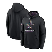 Dallas Cowboys 2024 Crucial Catch Black Nike Club Pullover Hoodie