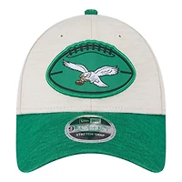 Philadelphia Eagles 2024 Sideline Historic Stone New Era 9FORTY Adjustable Stretch Snap Hat