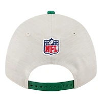 Philadelphia Eagles 2024 Sideline Historic Stone New Era 9FORTY Adjustable Stretch Snap Hat