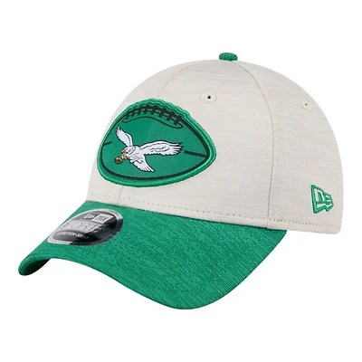 Philadelphia Eagles 2024 Sideline Historic Stone New Era 9FORTY Adjustable Stretch Snap Hat