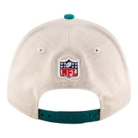 Miami Dolphins 2024 Sideline Historic Stone New Era 9FORTY Adjustable Stretch Snap Hat