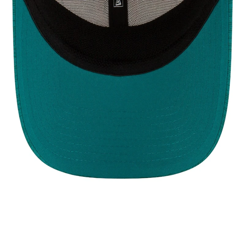 Miami Dolphins 2024 Sideline Historic Stone New Era 9FORTY Adjustable Stretch Snap Hat