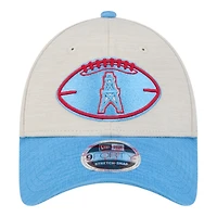 Houston Oilers 2024 Sideline Historic Stone New Era 9FORTY Adjustable Stretch Snap Hat