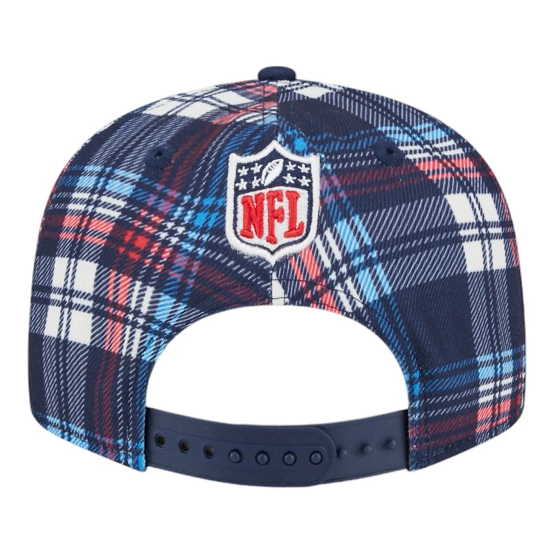 Tennessee Titans Navy 2024 Sideline Statement Plaid New Era 9FIFTY Snapback Hat