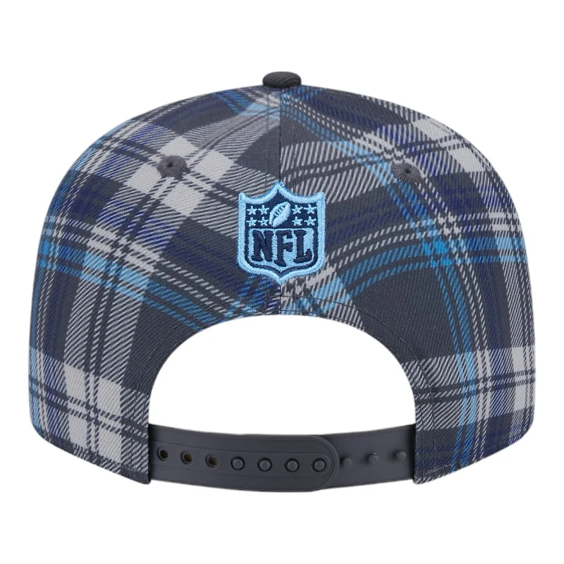 Tennessee Titans Gray 2024 Sideline Statement Plaid New Era 9FIFTY Snapback Hat