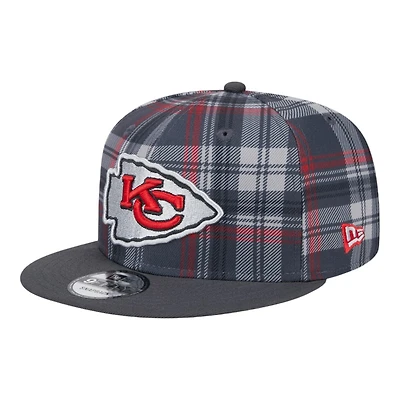 Kansas City Chiefs 2024 Sideline Statement Plaid New Era 9FIFTY Snapback Hat