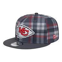 Kansas City Chiefs 2024 Sideline Statement Plaid New Era 9FIFTY Snapback Hat